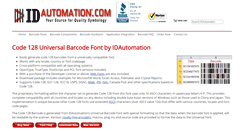 Desktop Screenshot of code128font.com
